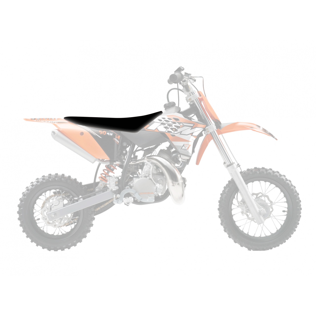 BLACKBIRD Sitzbankbezug: Pyramid für KTM 50 SX 2002-2015, schwarz