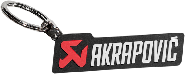 AKRAPOVIC Schlüsselanhänger Gummi: Logo waagerecht, schwarz