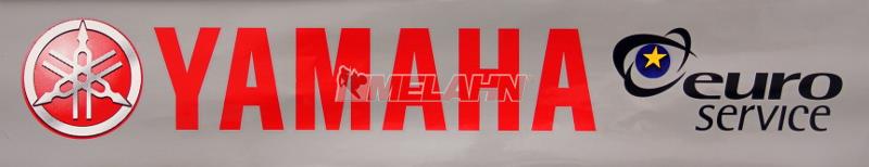 YAMAHA Aufkleber: rot/grau 10x49,5cm