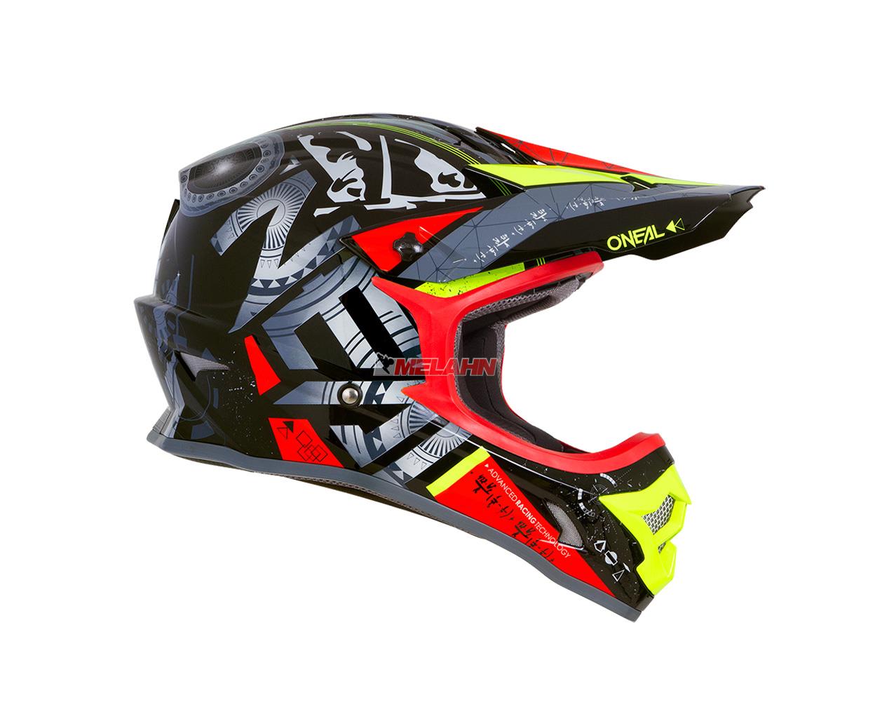 ONEAL Helm: 3Series, HELIUM, schwarz/rot, Größe S
