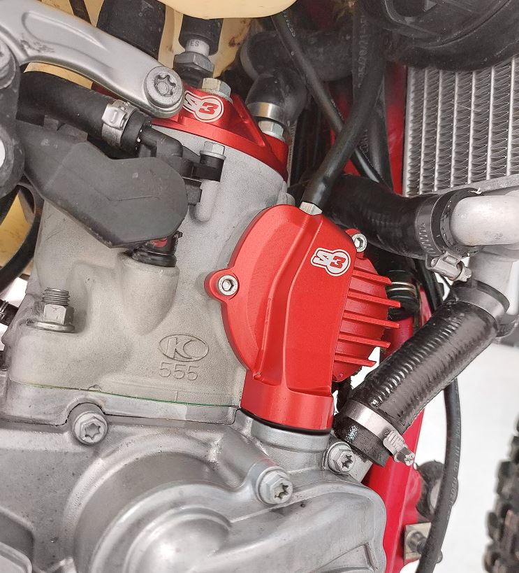 S3 High Volume Deckel für die Auslasssteuerung (Paar) für KTM 2-Takt 250/300, anthrazit