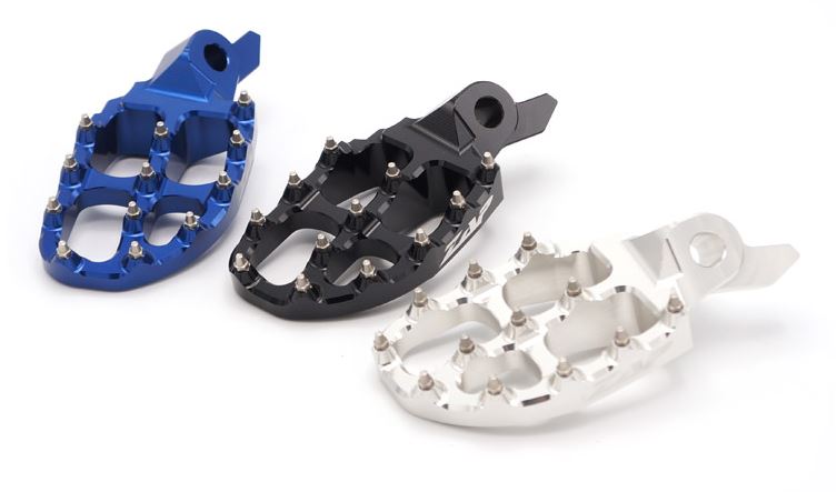 ZAP E-Peg Alu-Fußrasten (Paar) für Yamaha YZF 250 24- / 450F 23- / Fantic XXF 450 23-, blau