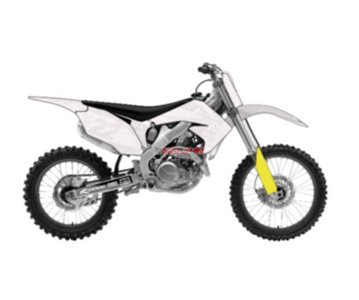 UFO Gabelschutz (Paar) für SUZUKI RM 125/250 2007-2009 / RMZ 250/450 2007-, weiß