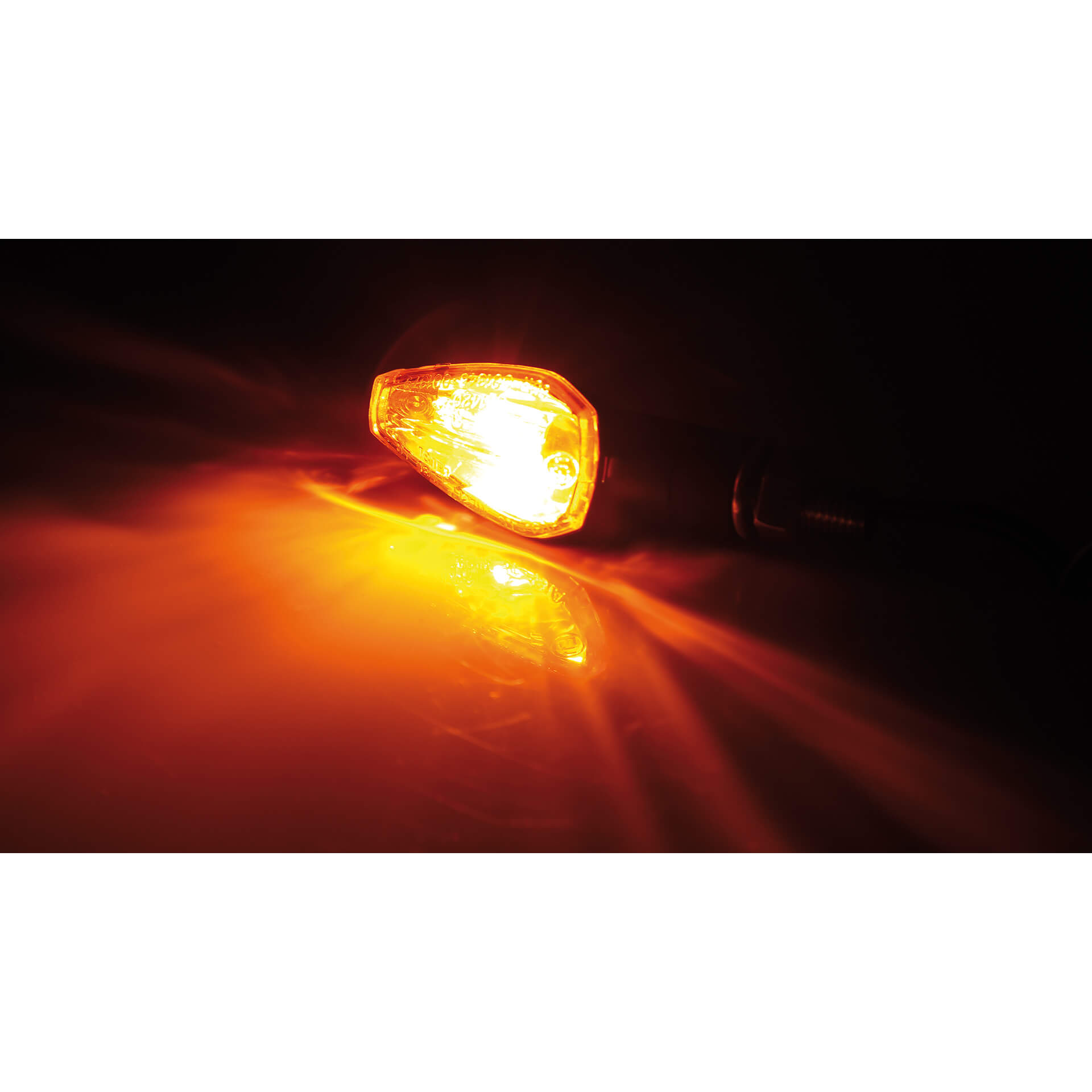 SHIN YO Halogen-Blinker (Paar): Peak, kurz (66mm) oranges Glas, schwarz