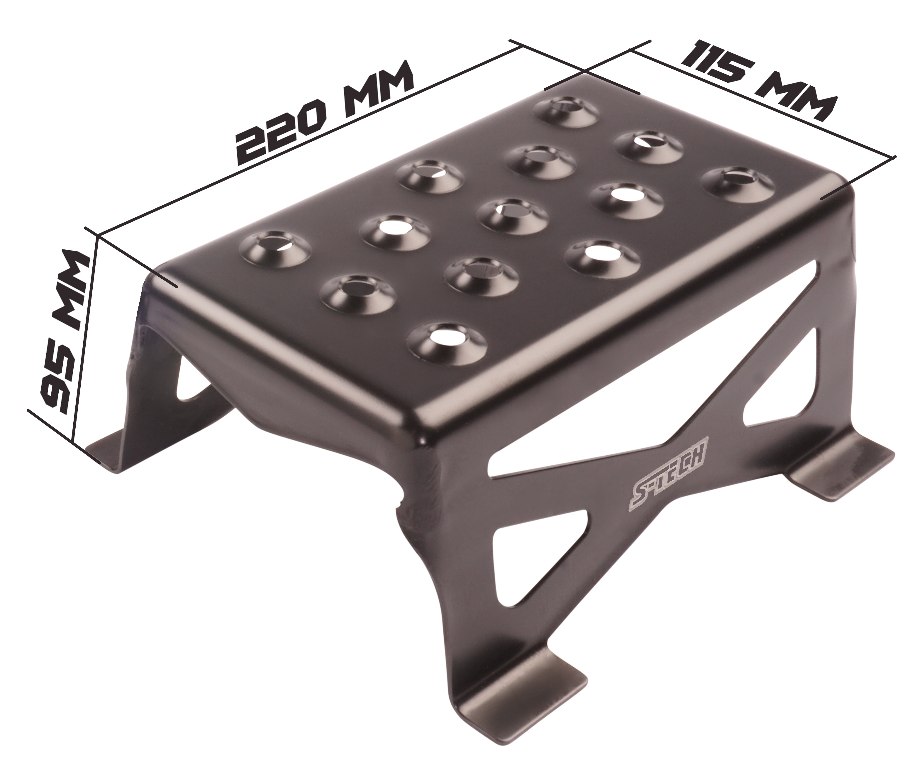 S-TECH Startblock (Paar) 9,5cm hoch, schwarz
