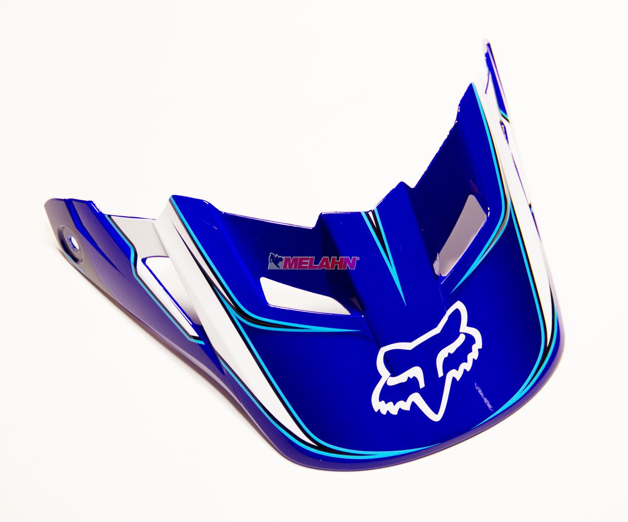 FOX Helmschirm: V1 (ab 2013-2018) Race Visor, blau