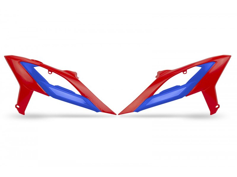 UFO Spoiler (Paar) Kühlerverkleidung für Beta RR 125-480 2023-2024, rot/blau
