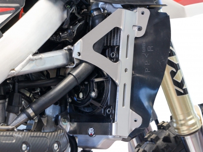 AXP Aluminium-Kühlerschutz (Paar) für Yamaha WR 250 F 20-24 / 450 F 19-23, silber