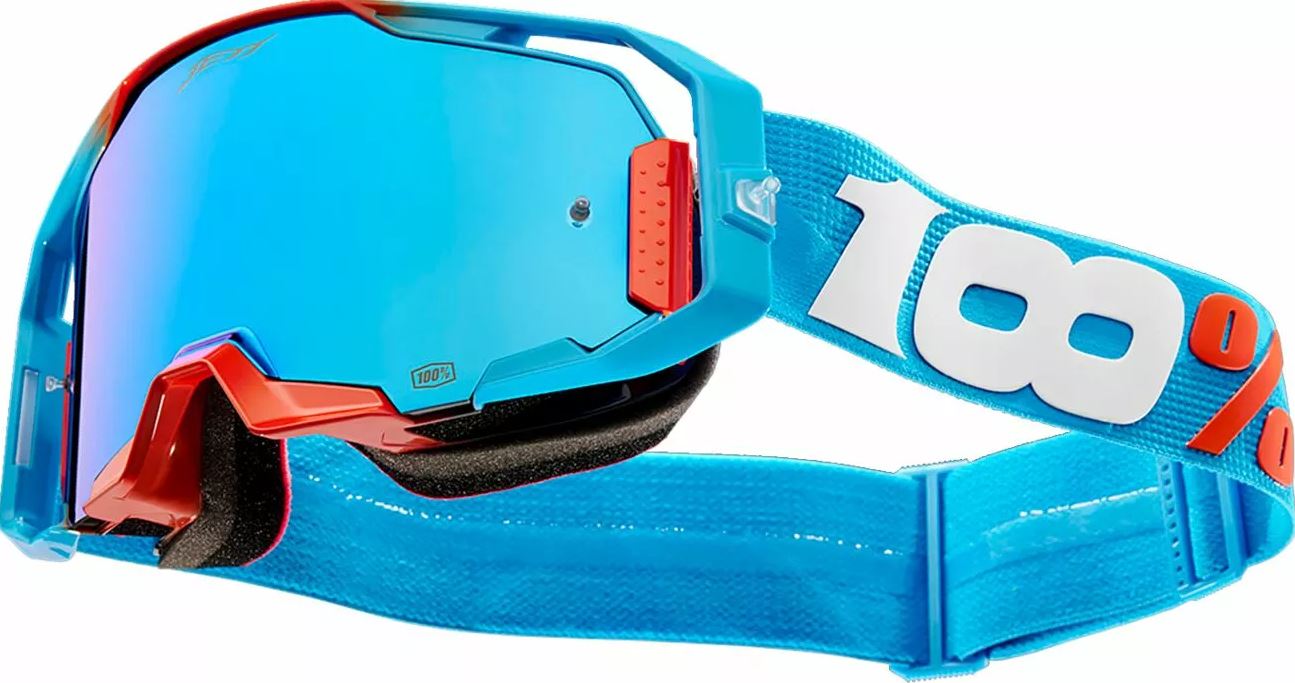 100% Brille: ARMatic Doppelpack Jett Lawrence, blau/rot verspiegelt