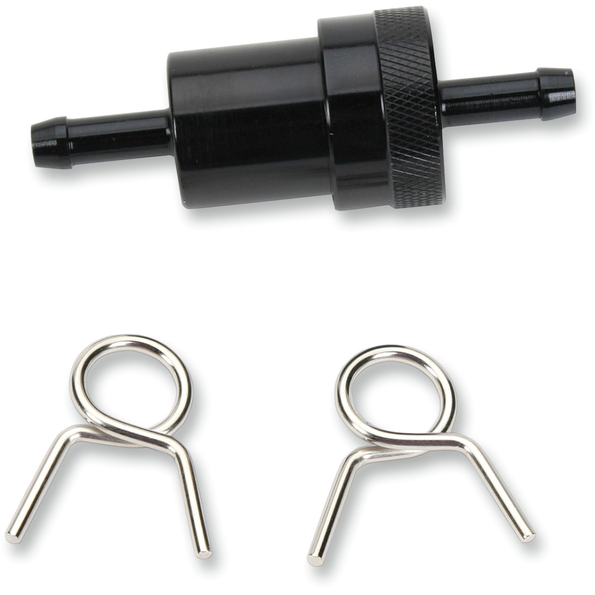 EMGO Aluminium-Benzinfilter mit Sieb, aufschraubbar, schwarz