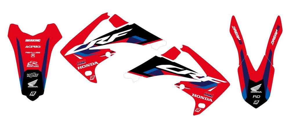BLACKBIRD Dekor-Kit für Honda CRF 250 R 2010-2013 / 450 R 2009-2012