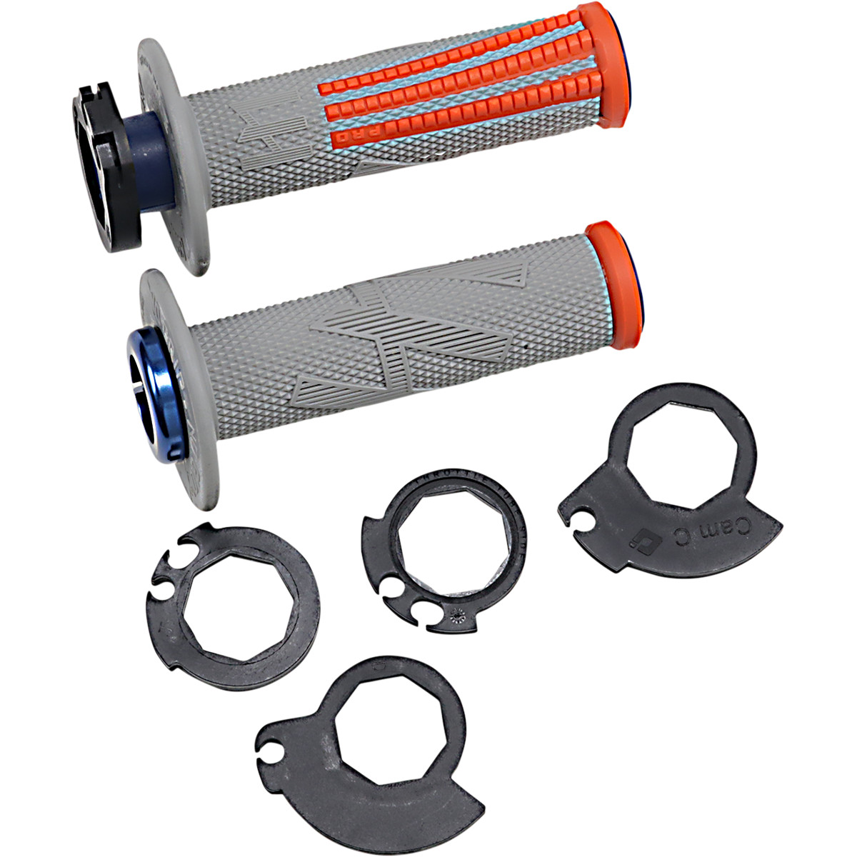EMIG/ODI Griff (Paar): Pro V2 Lock-On, 2/4-Takt, soft, grau/orange