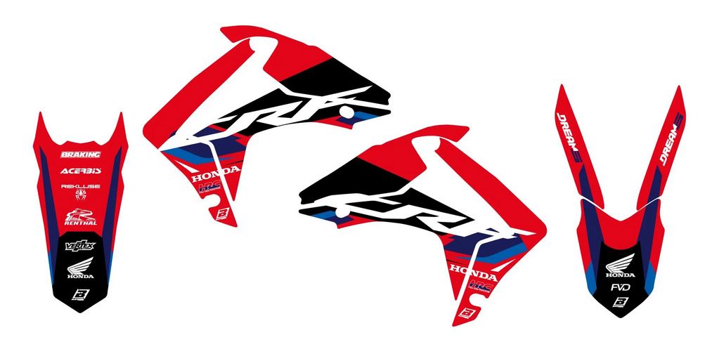 BLACKBIRD Dekor-Kit für Honda CRF 250 R 2014-2017 / 450 R 2013-2016