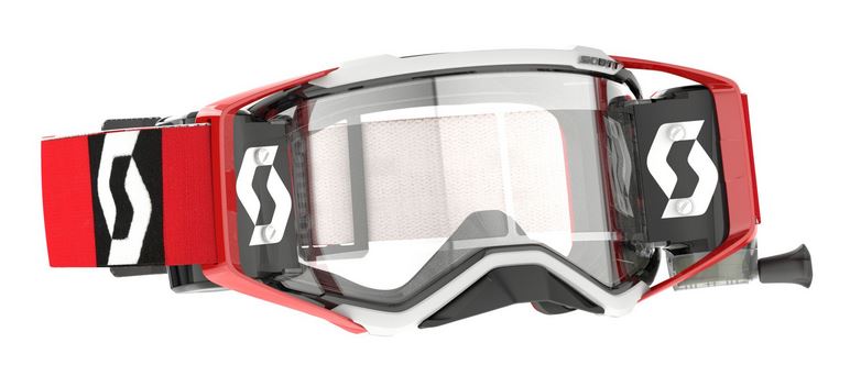 SCOTT Brille: Prospect WFS WORKS-Film-System (50mm), rot-schwarz-weiß klares Glas