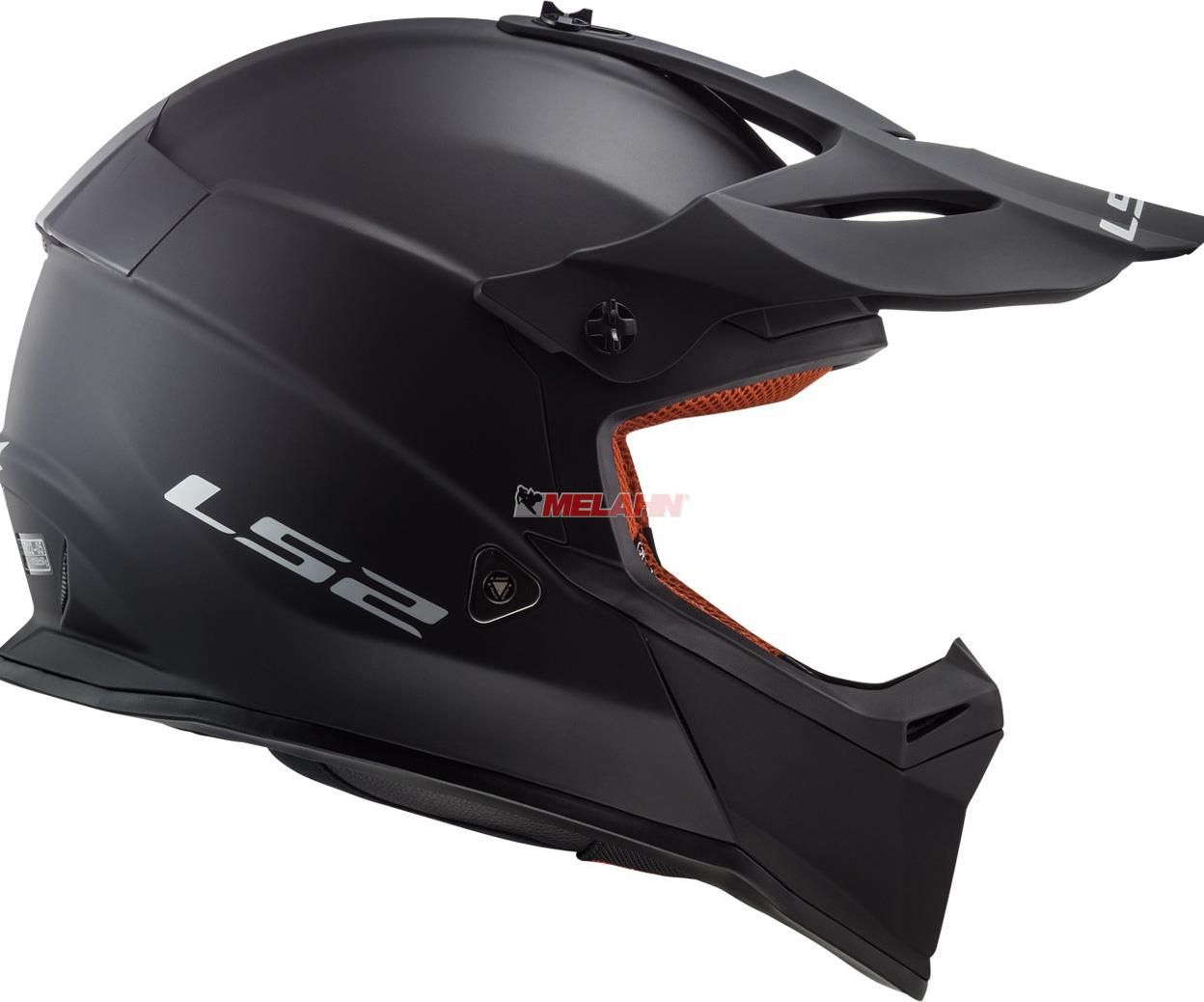 LS2 Helm: Fast MX 437, Solid, matte black, Größe XL