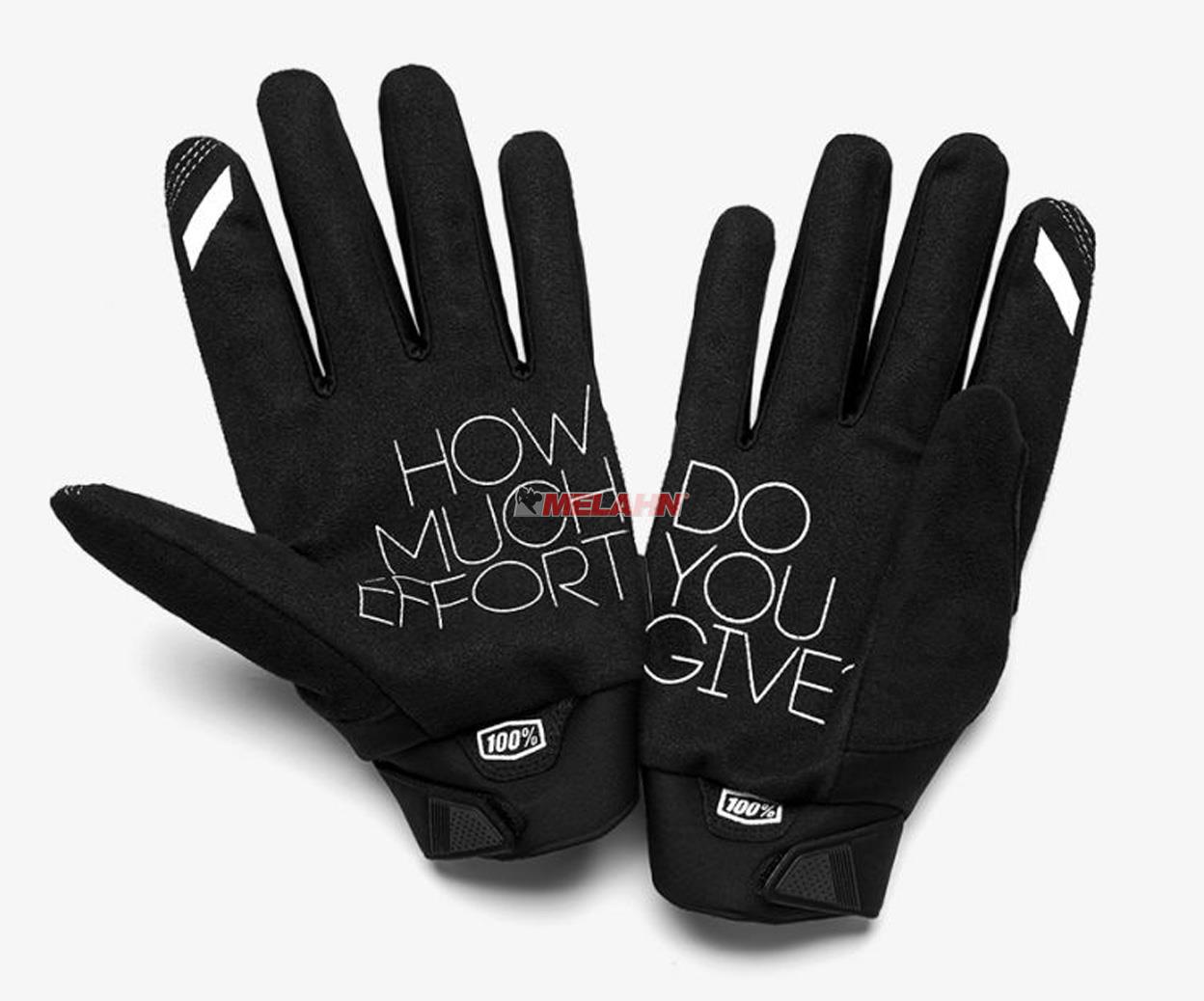 100% Handschuh: Brisker, Neopren, schwarz/grau