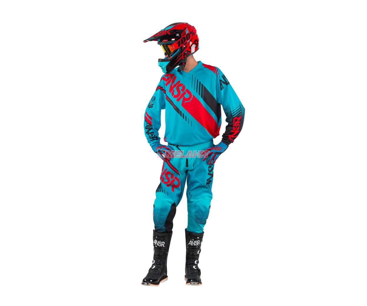 ANSWER Jersey: Syncron, cyan/rot