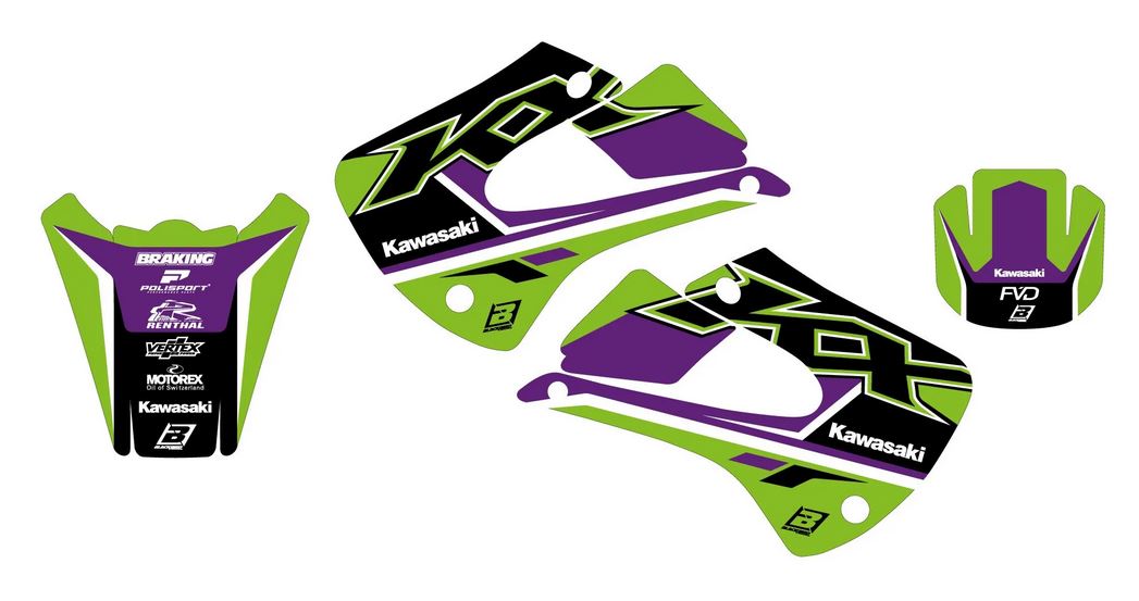 BLACKBIRD Dekor-Kit: Dream 5 für Kawasaki KX 85 2001-2013