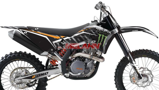 ONE Dekor + Sitzbezug für KTM SX 2007-2010 / EXC 2008-2011, schwarz