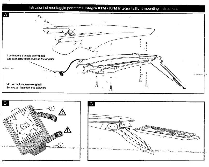 R-TECH Kennzeichenhalter Integra mit Rücklicht für Husqvarna FE/TE 2024-, schwarz