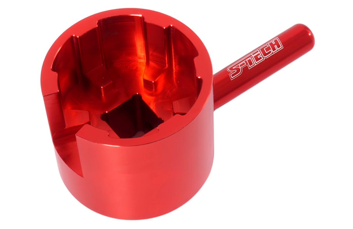 S-TECH Werkzeug für Kühlerdeckel für KTM SX 23- / EXC 24- / 50/65 SX 24- / 85 SX 25-, rot