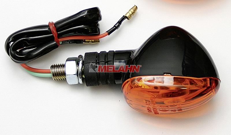 SHIN YO Blinker (Paar): Little Duke, kurz (78mm), schwarz