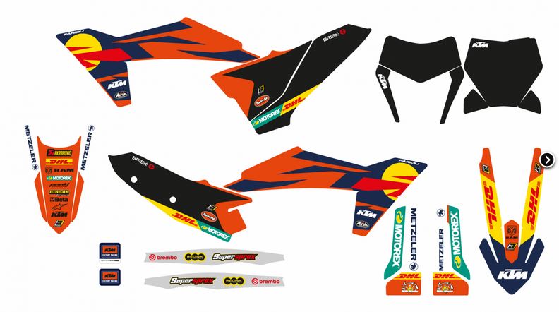 BLACKBIRD Dekor-Kit: Factory für KTM SX 2025- / EXC 2026-