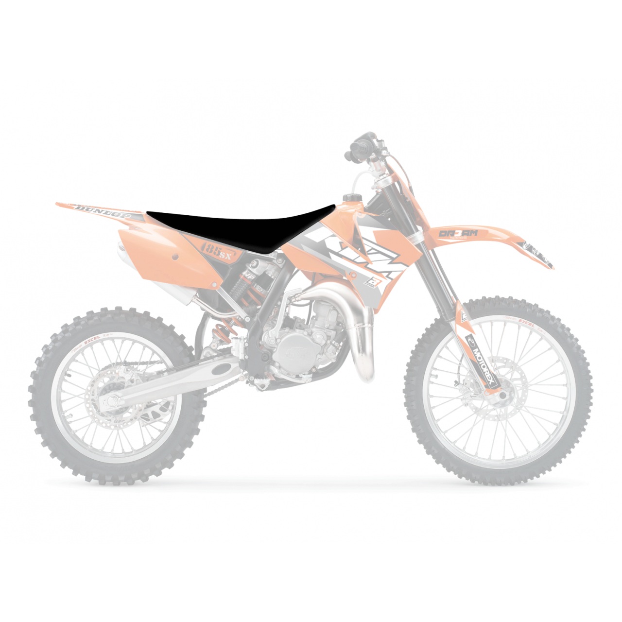 BLACKBIRD Sitzbankbezug: Pyramid für KTM 85 SX 2004-2012, schwarz