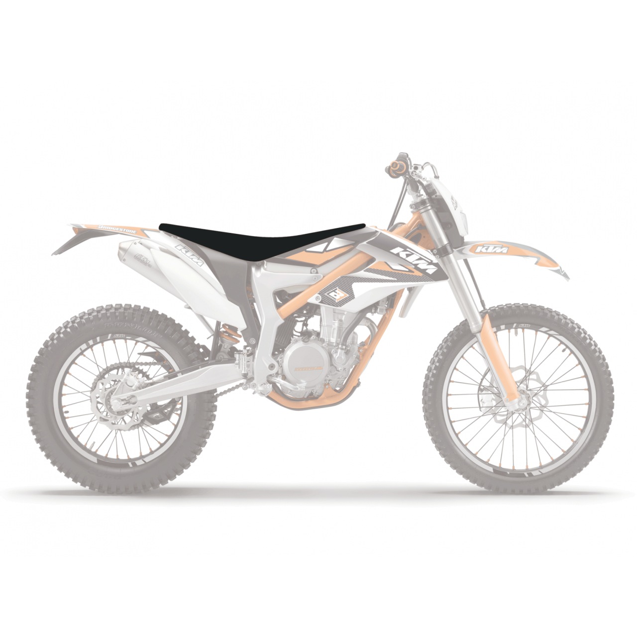 BLACKBIRD Sitzbankbezug: Pyramid für KTM Freeride 20122-2023, schwarz