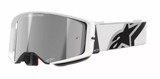 ALPINESTARS Brille: Supertech Corp ABS, weiß/schwarz silber-verspiegelt