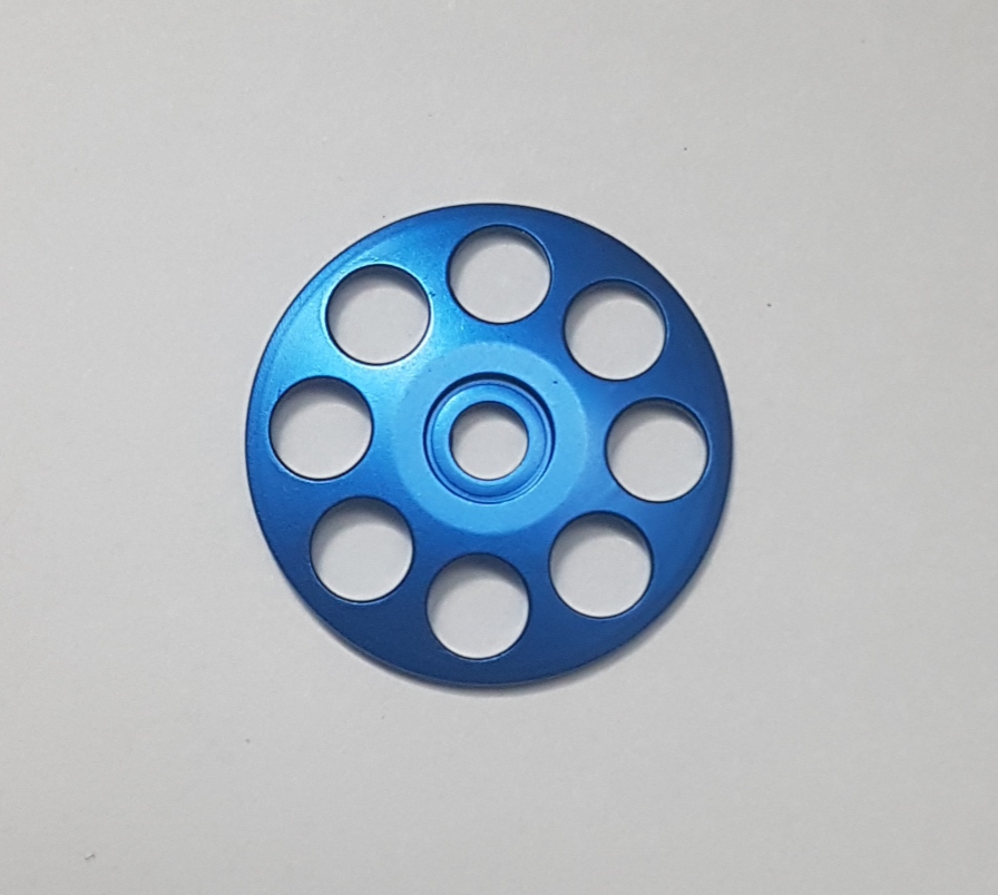 MINO Aluminium Scheibe für Deckel Domino Gasgriff für KTM 2-Takt 98-16, blau