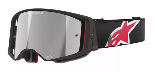 ALPINESTARS Brille: Supertech Corp ABS, schwarz/rot silber-verspiegelt
