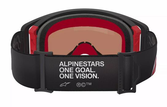ALPINESTARS Brille: Supertech Corp ABS, schwarz/rot silber-verspiegelt