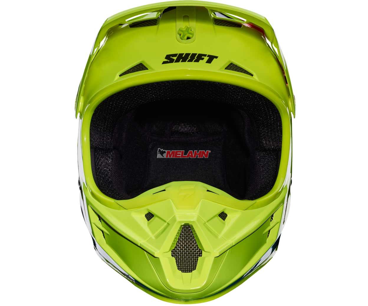 SHIFT Helm: V1 Whit3 Tarmac, neongelb