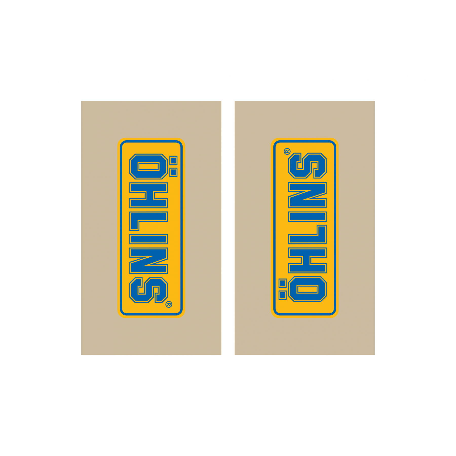 TECNOSEL Gabelaufkleber ÖHLINS Vintage (Paar), klar/gelb