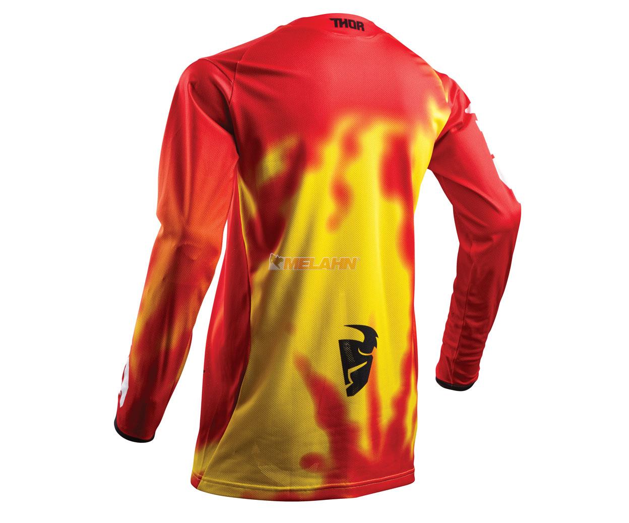 THOR Jersey: Pulse Air Radiate, rot/gelb