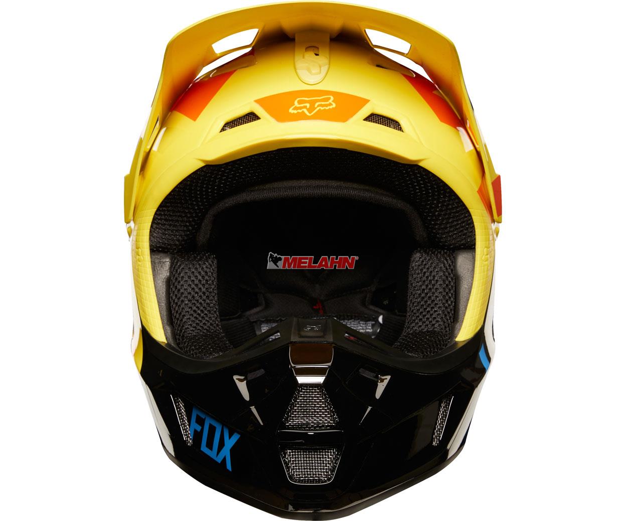 FOX Helm: V2 Preme, schwarz/gelb, Größe M