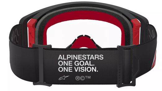 ALPINESTARS Brille: Supertech Corp ABS, schwarz/rot klares Glas