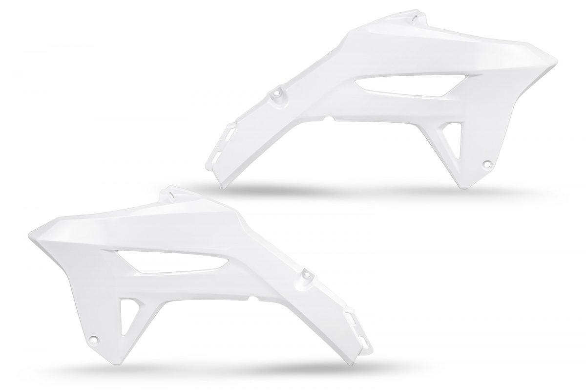UFO Spoiler (Paar) Kühlerverkleidung für HONDA CRF 250 R/RX 2022-2024 / 450 2021-2024, weiß