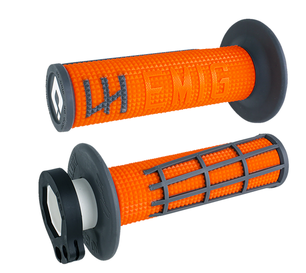 EMIG/ODI Griff (Paar): 2.0 Lock-On, 2/4-Takt, orange/grau