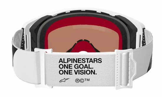 ALPINESTARS Brille: Supertech Corp ABS, weiß/schwarz silber-verspiegelt