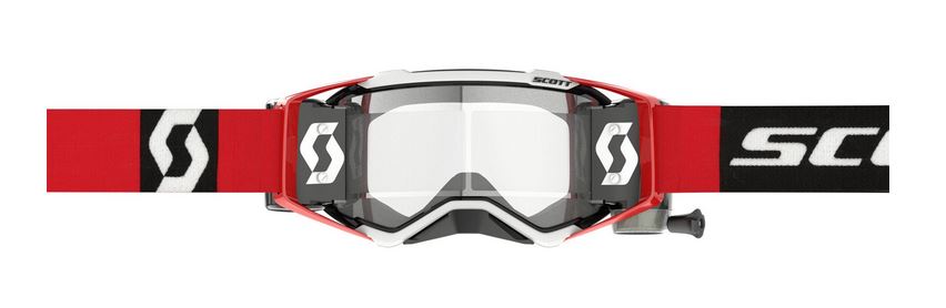 SCOTT Brille: Prospect WFS WORKS-Film-System (50mm), rot-schwarz-weiß klares Glas