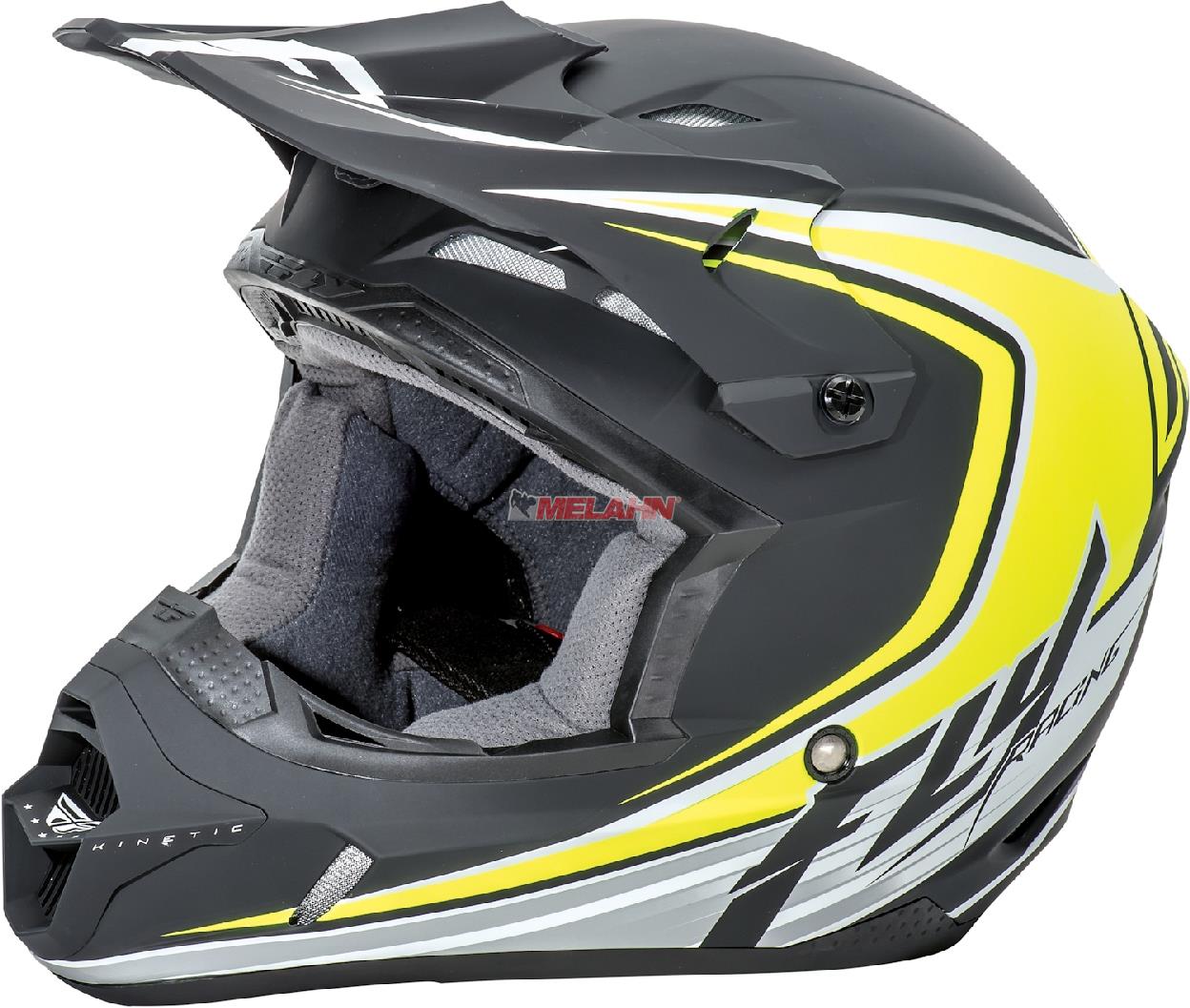 FLY Helm: Kinetic Flex, matt-schwarz/neon