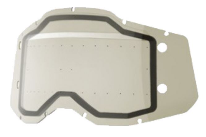 100% Doppelglas Roll-Off-System Forecast für Racecraft/Accuri/Strata (2. Generation), grau-getönt