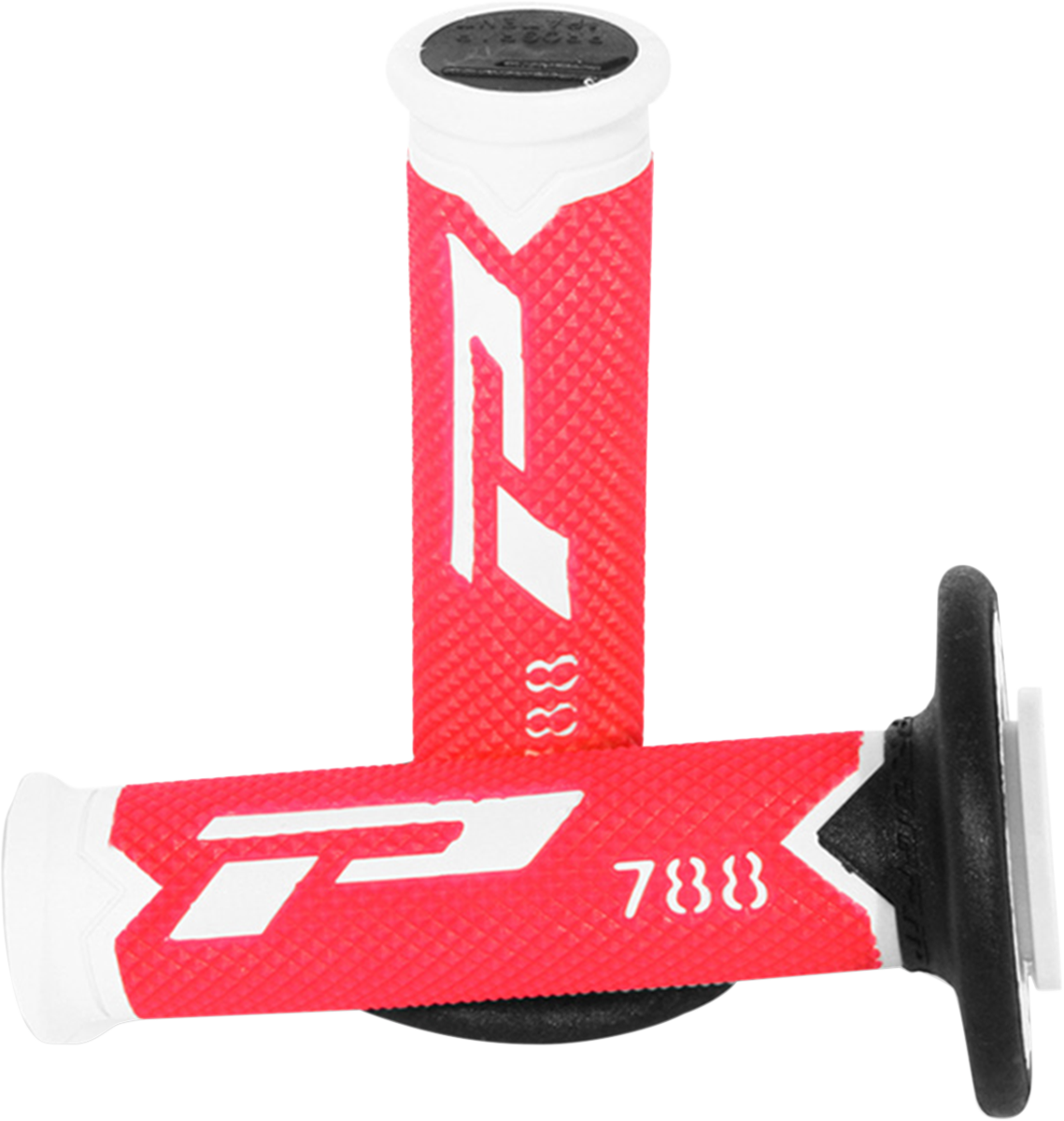 PROGRIP Griff (Paar): 788 Slim, weiß/rot/schwarz