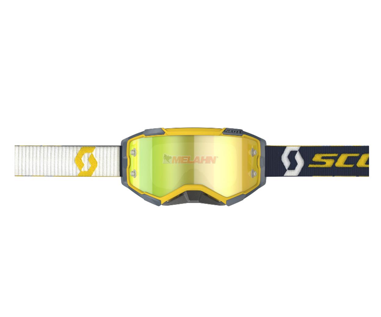 SCOTT Brille: Fury, gelb/blau, gelb verspiegelt