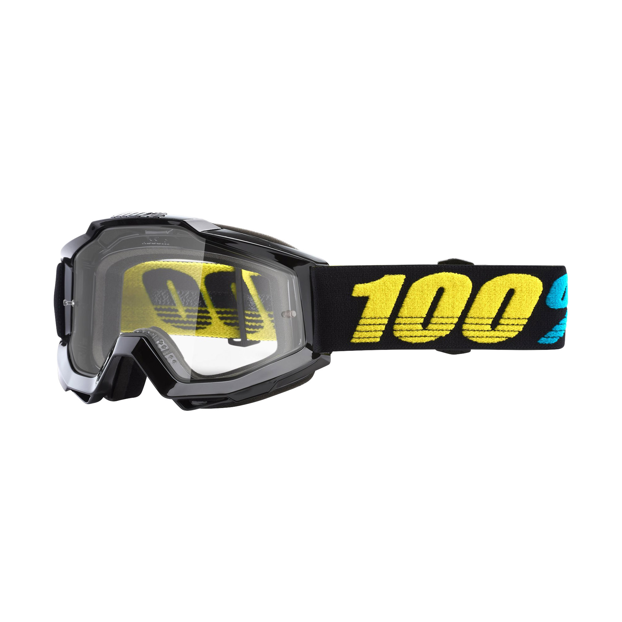 100% Kids Brille: Accuri Virgo, schwarz/gelb gold verspiegelt