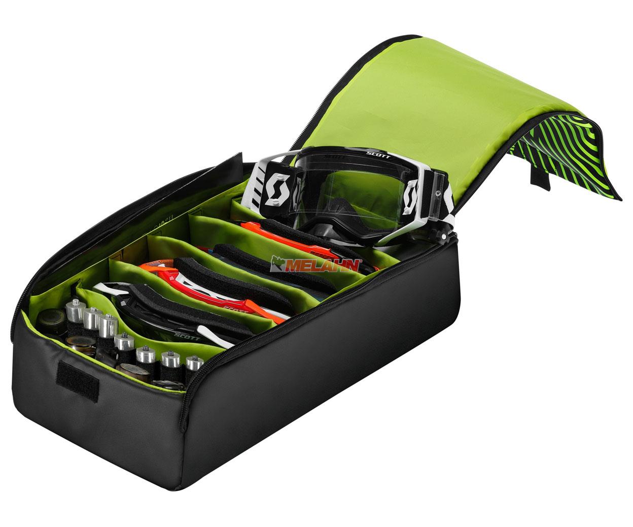 SCOTT Brillentasche, schwarz/lime, groß