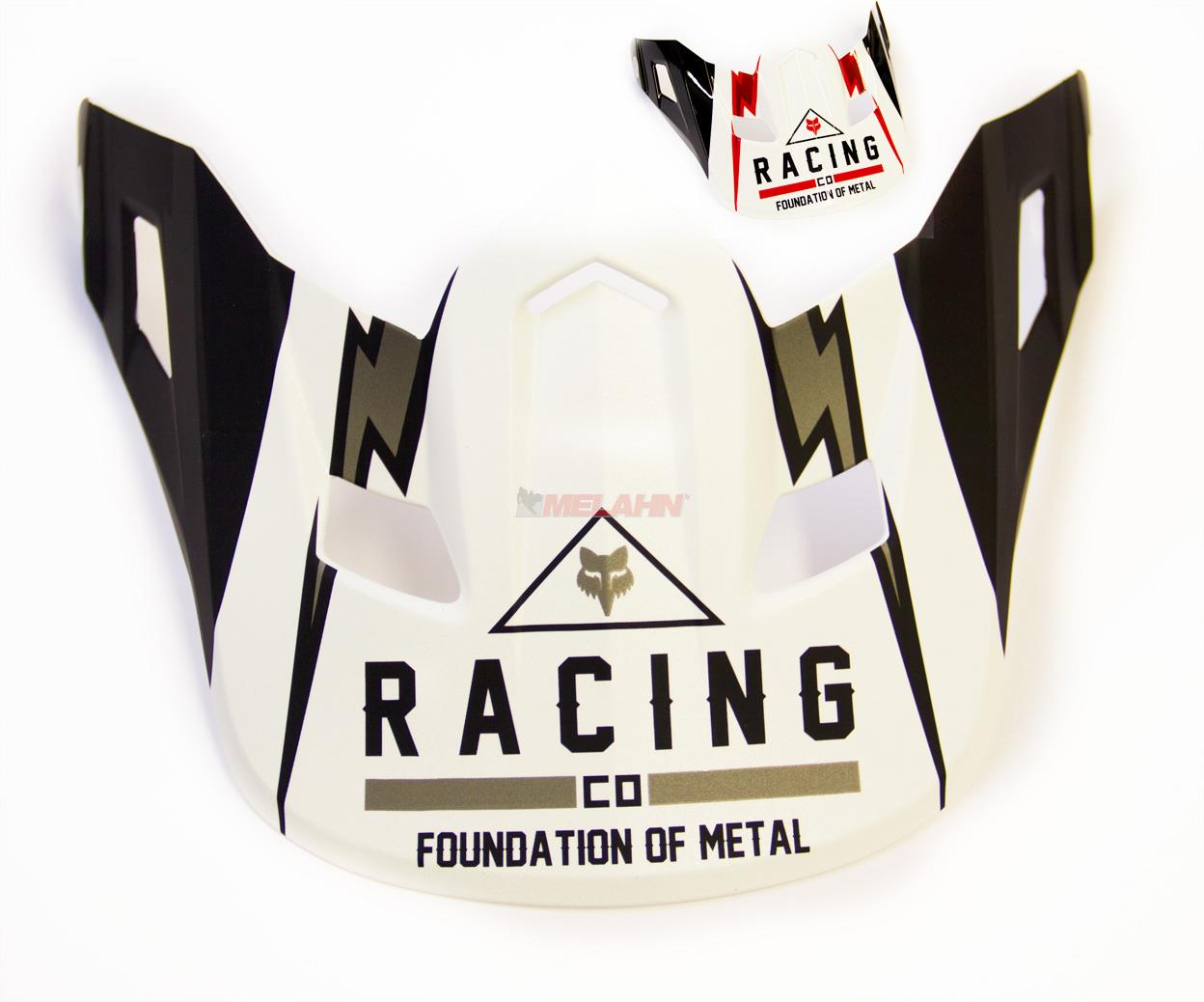 FOX Helmschirm: V2 Giant, schwarz  Visor