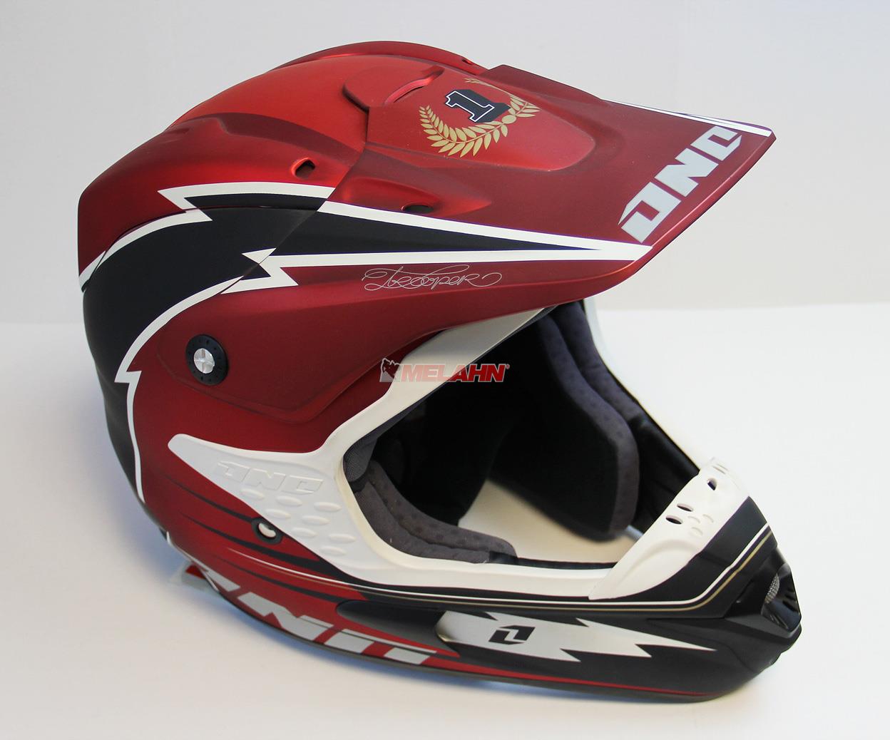 ONE Helm: Trooper Hurricane, matt-rot-chrom, Größe S (2.Wahl)